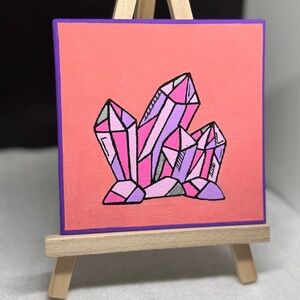 Pink Crystal Art Painting